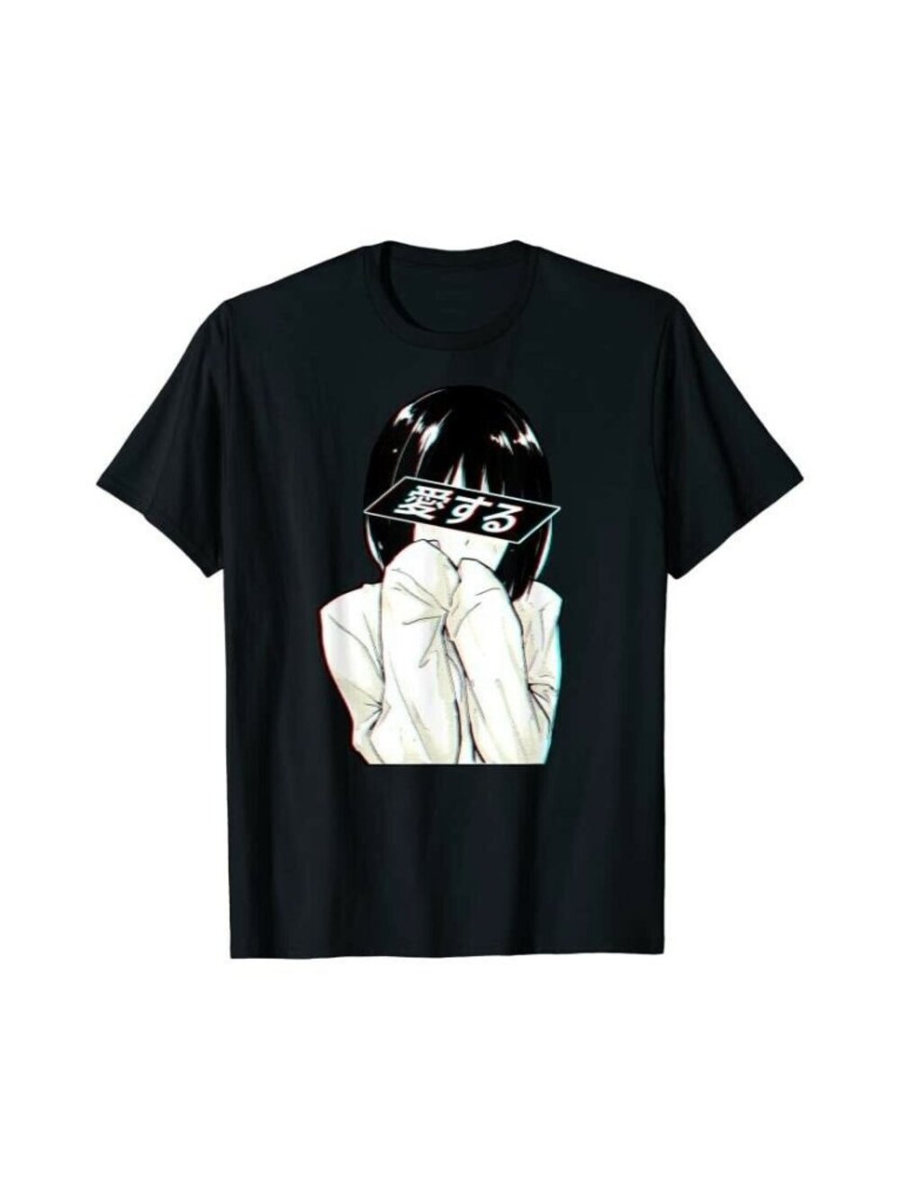 Los Angeles Boutique Black Short Sleeve Cotton NEW Love Japanese Anime T-Shirt M